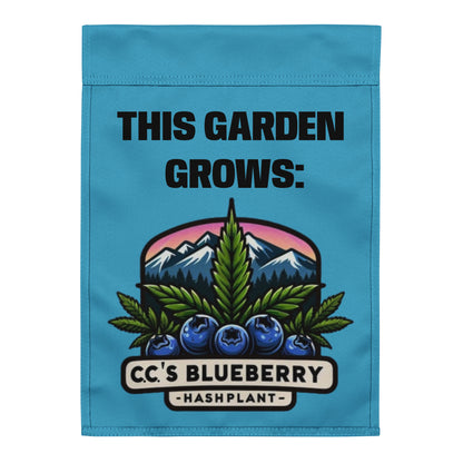 C.C.'s Blueberry Hashplant Garden Flag — back view