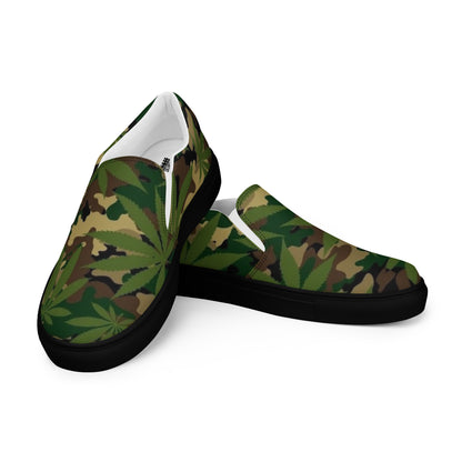 Men’s Cannauflage Slip-ons — left front view