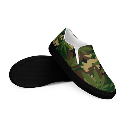 Men’s Cannauflage Slip-ons — right front view