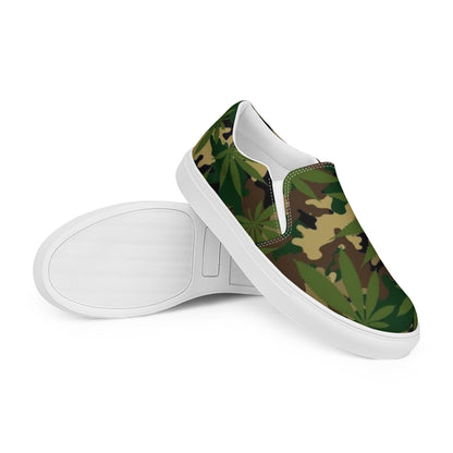 Men’s Cannauflage Slip-ons — right front view
