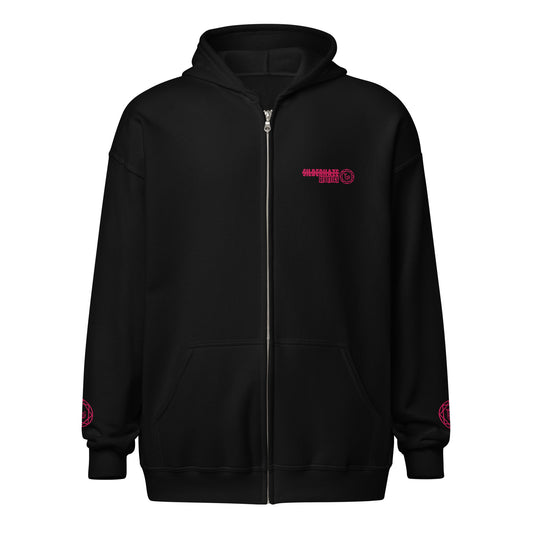 Cherry Chapstick Zip Hoodie — front view